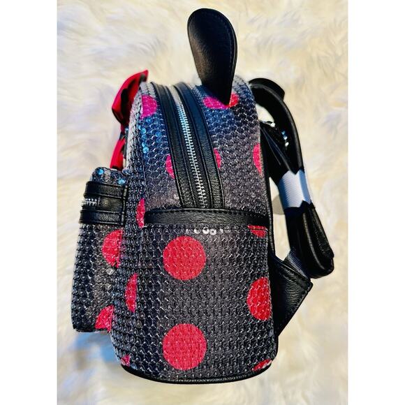 *NEW LE*Loungefly Disney Parks Exclusive Mickey Mouse Polka Dot Mini Backpack - Picture 4 of 6